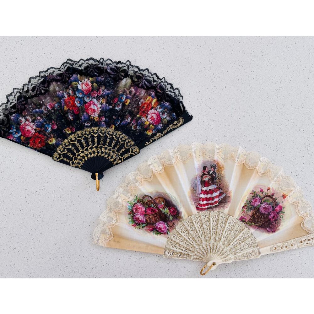 Vintage Folding Hand Fans